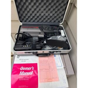 GE VHS Camcorder CG-9810 HQ Movie Video System with Case and Manual Vintage